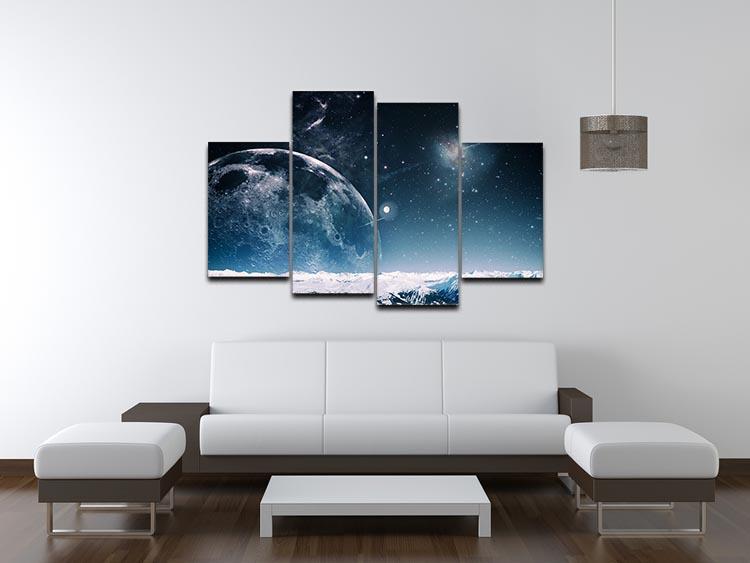 Another world landscape 4 Split Panel Canvas - Canvas Art Rocks - 3