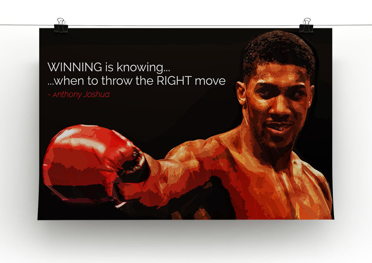Anthony Joshua Winning Is Knowing Canvas Print & Poster - US Canvas Art Rocks