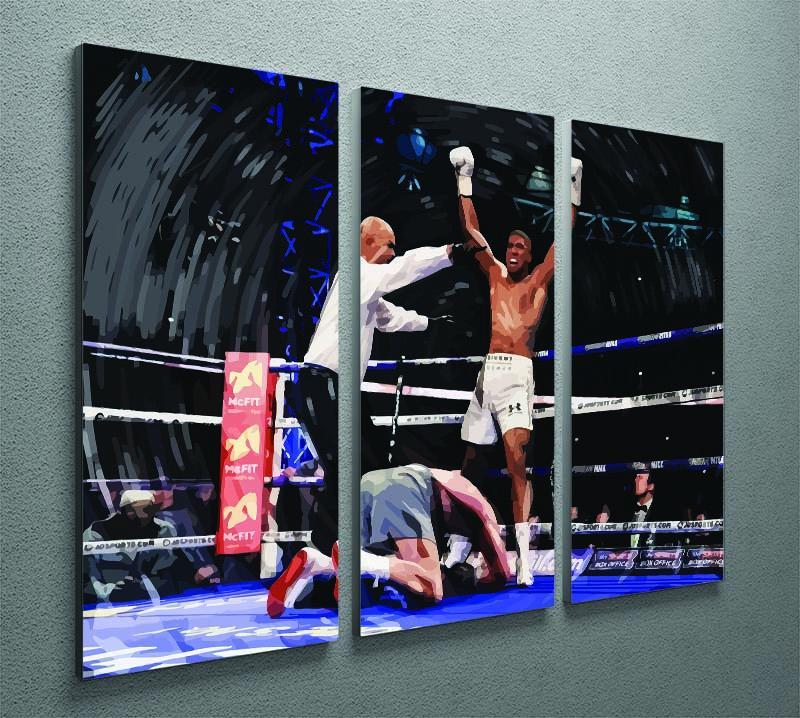 Anthony Joshua vs Klitschko 3 Split Panel Canvas Print - Canvas Art Rocks - 2