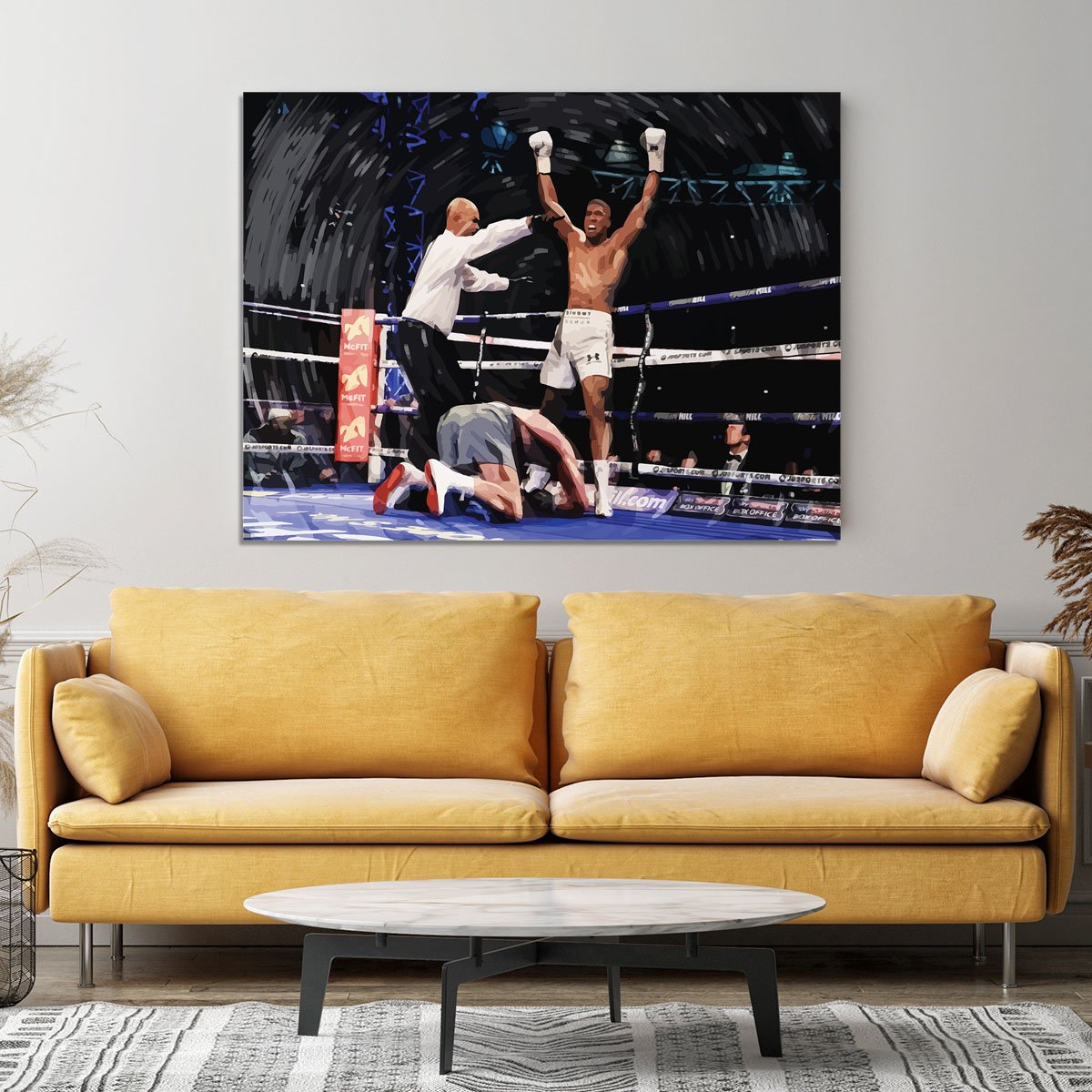 Anthony Joshua vs Klitschko Canvas Print or Poster