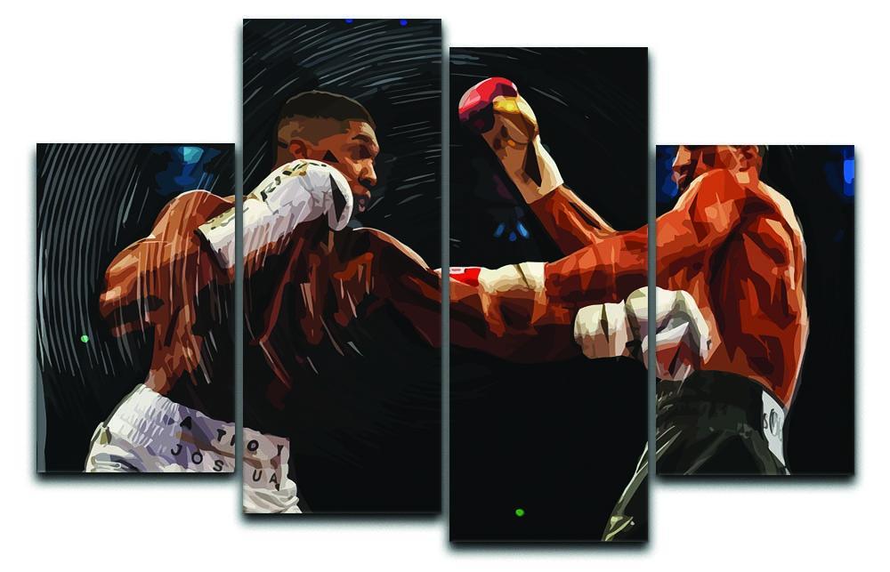 Anthony Joshua vs Klitschko Punch 4 Split Panel Canvas  - Canvas Art Rocks - 1