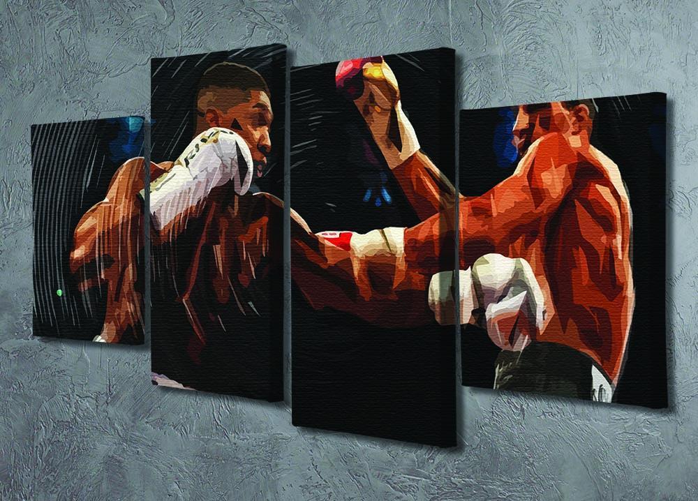 Anthony Joshua vs Klitschko Punch 4 Split Panel Canvas - Canvas Art Rocks - 2