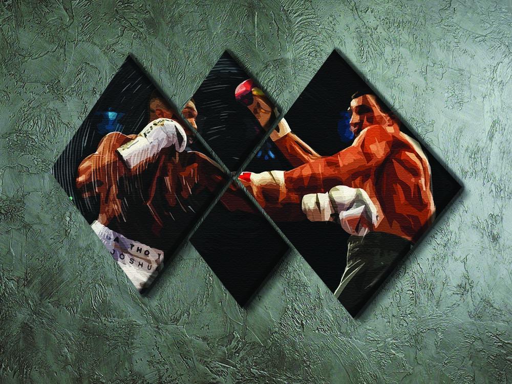 Anthony Joshua vs Klitschko Punch 4 Square Multi Panel Canvas - Canvas Art Rocks - 2