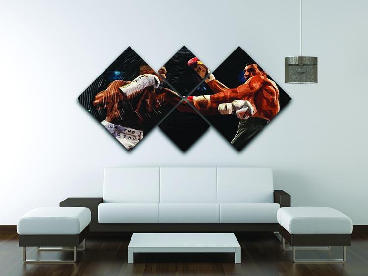 Anthony Joshua vs Klitschko Punch 4 Square Multi Panel Canvas - Canvas Art Rocks - 3
