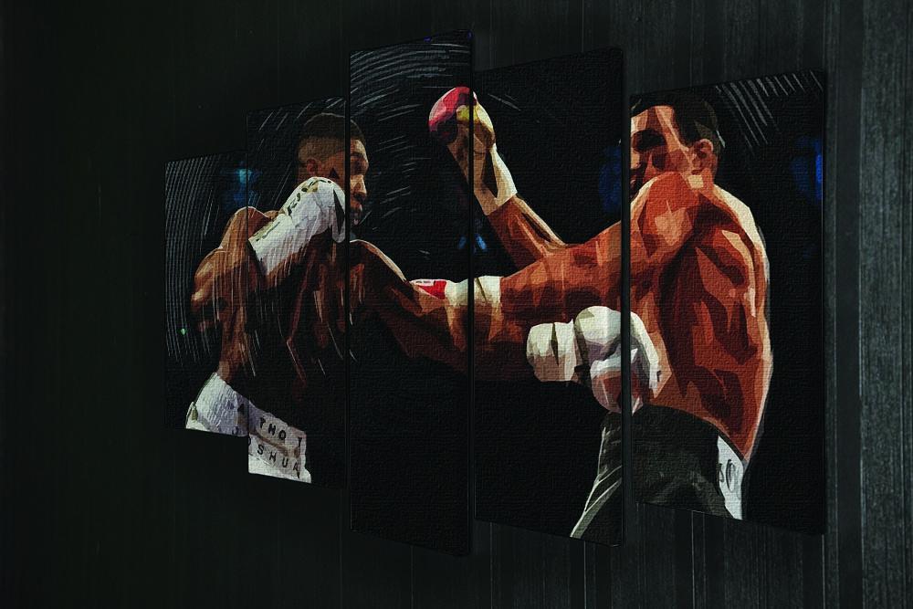 Anthony Joshua vs Klitschko Punch 5 Split Panel Canvas - Canvas Art Rocks - 2