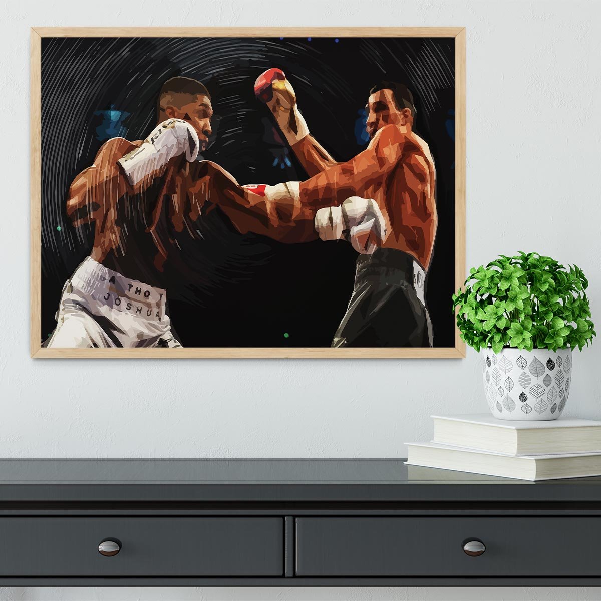 Anthony Joshua vs Klitschko Punch Framed Print - Canvas Art Rocks - 4