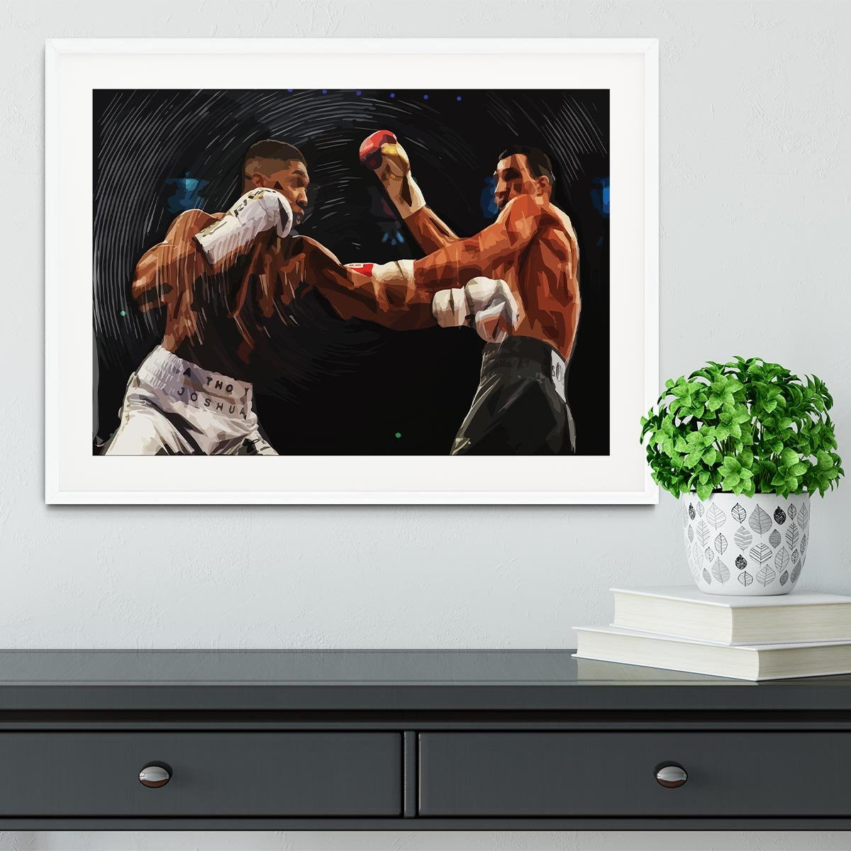 Anthony Joshua vs Klitschko Punch Framed Print - Canvas Art Rocks - 5