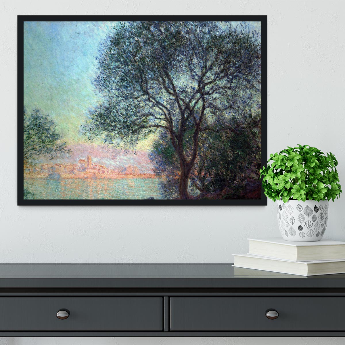 Antibes seen from La Salis by Monet Framed Print - Canvas Art Rocks - 2