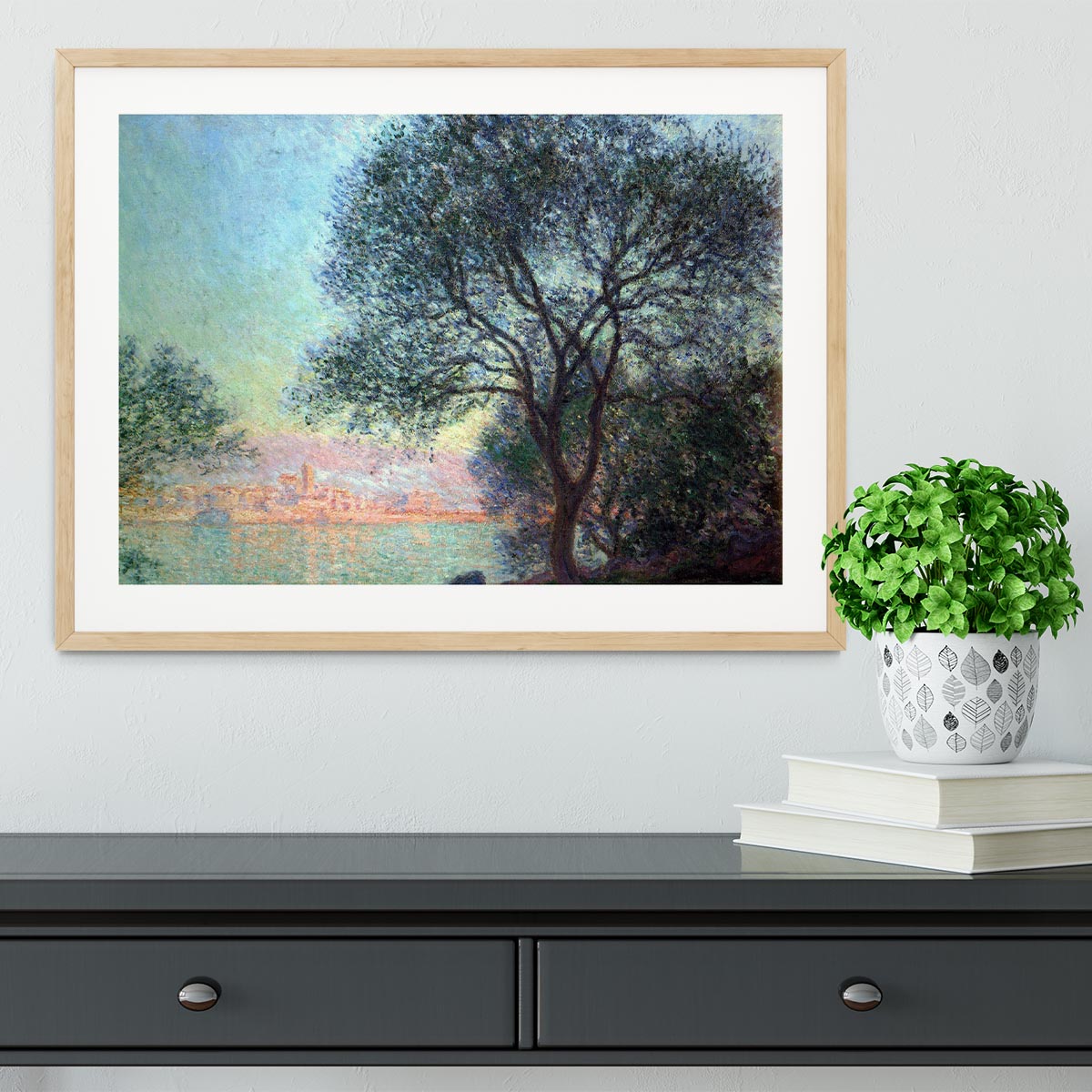 Antibes seen from La Salis by Monet Framed Print - Canvas Art Rocks - 3