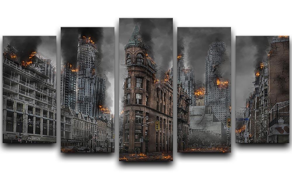 Apocalypse City 5 Split Panel Canvas - Canvas Art Rocks - 1