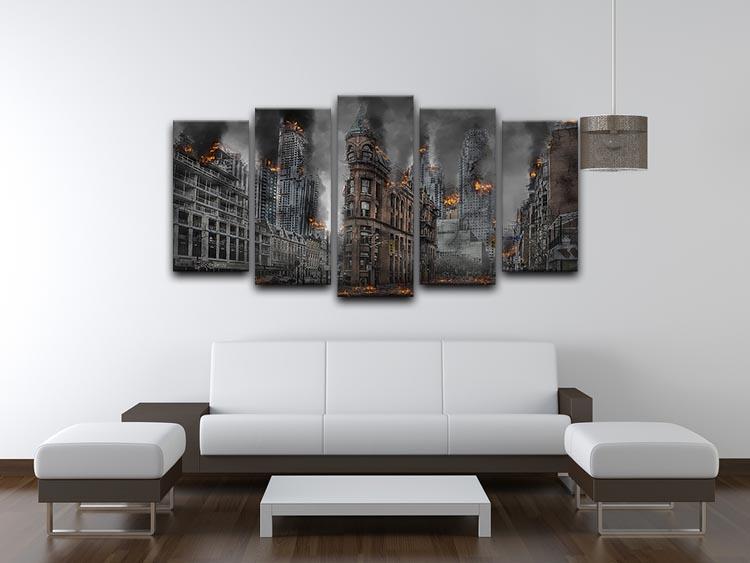 Apocalypse City 5 Split Panel Canvas - Canvas Art Rocks - 3