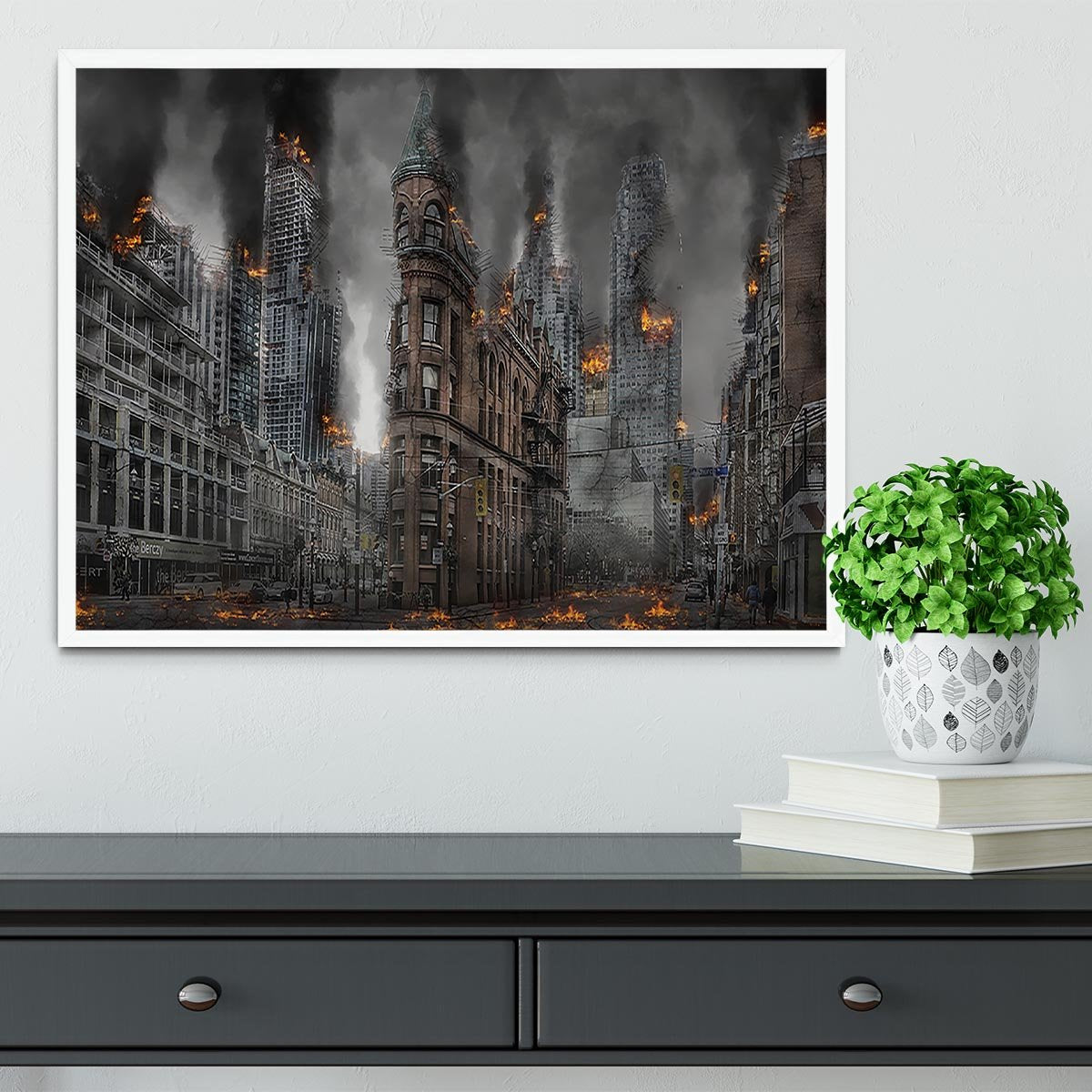 Apocalypse City Framed Print - Canvas Art Rocks -6
