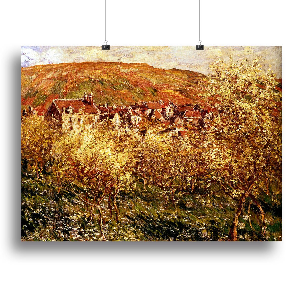 Apple Trees In Blossom by Monet Canvas Print or Poster