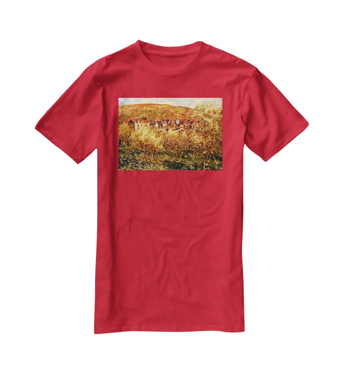 Apple Trees In Blossom by Monet T-Shirt - Canvas Art Rocks - 4
