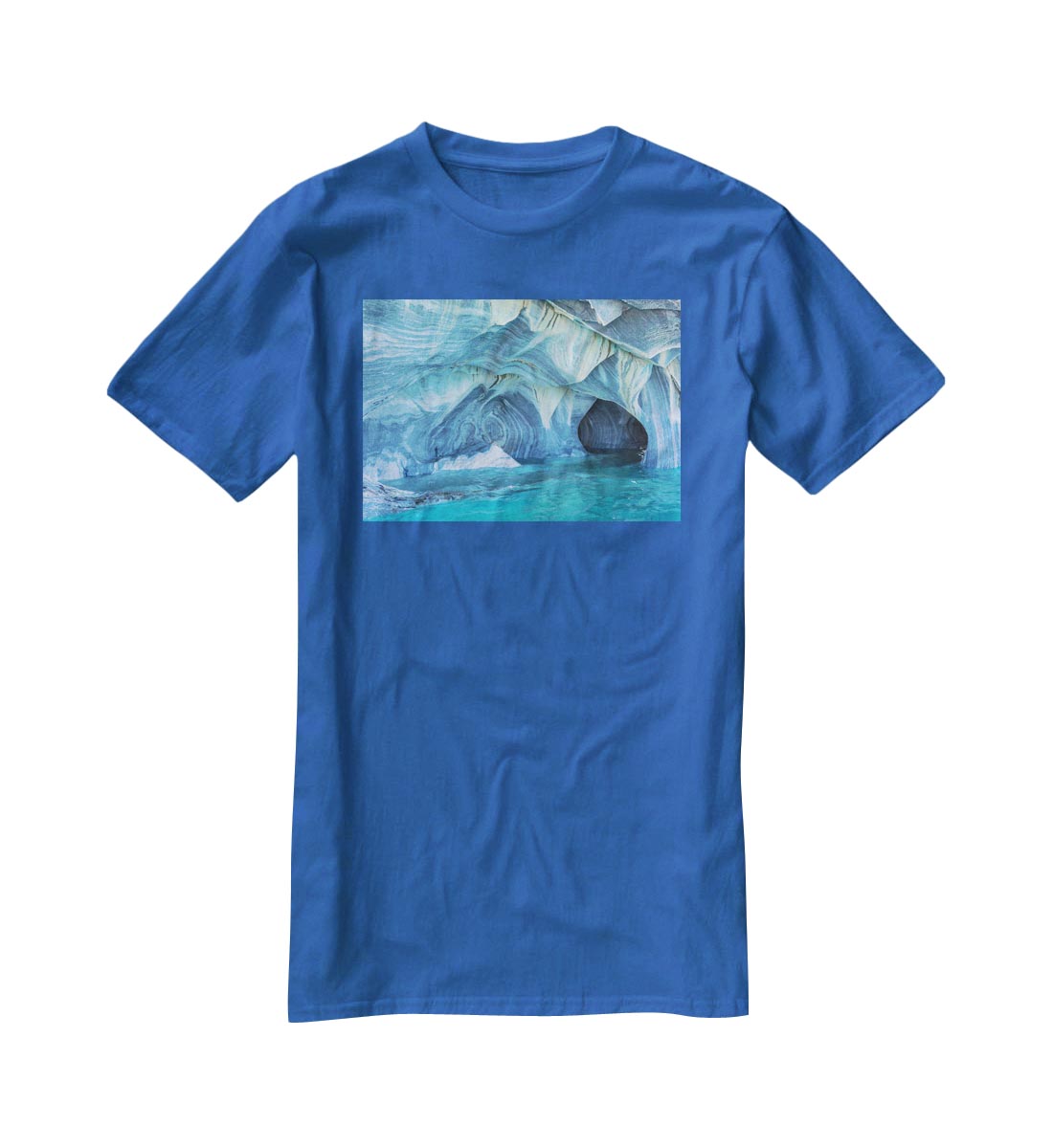 Aqua Marble Landscape T-Shirt - Canvas Art Rocks - 2