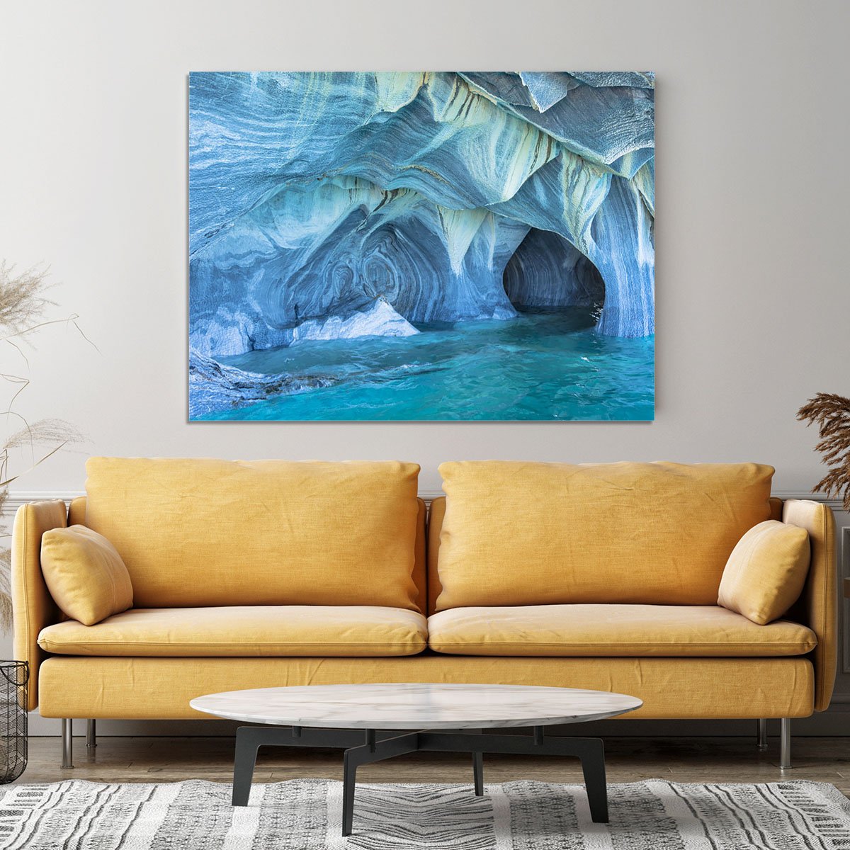 Aqua Marble Landscape Canvas Print or Poster