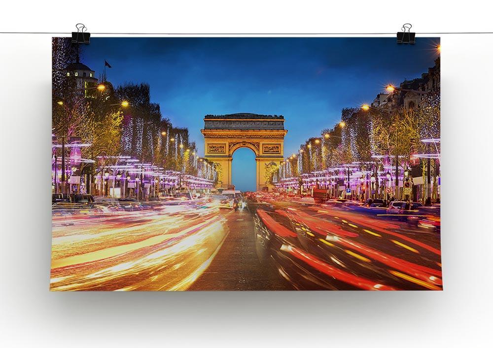 Arc de triomphe Paris city at sunset Canvas Print or Poster - Canvas Art Rocks - 2