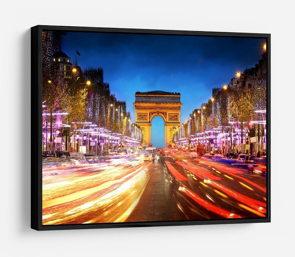 Arc de triomphe Paris city at sunset HD Metal Print
