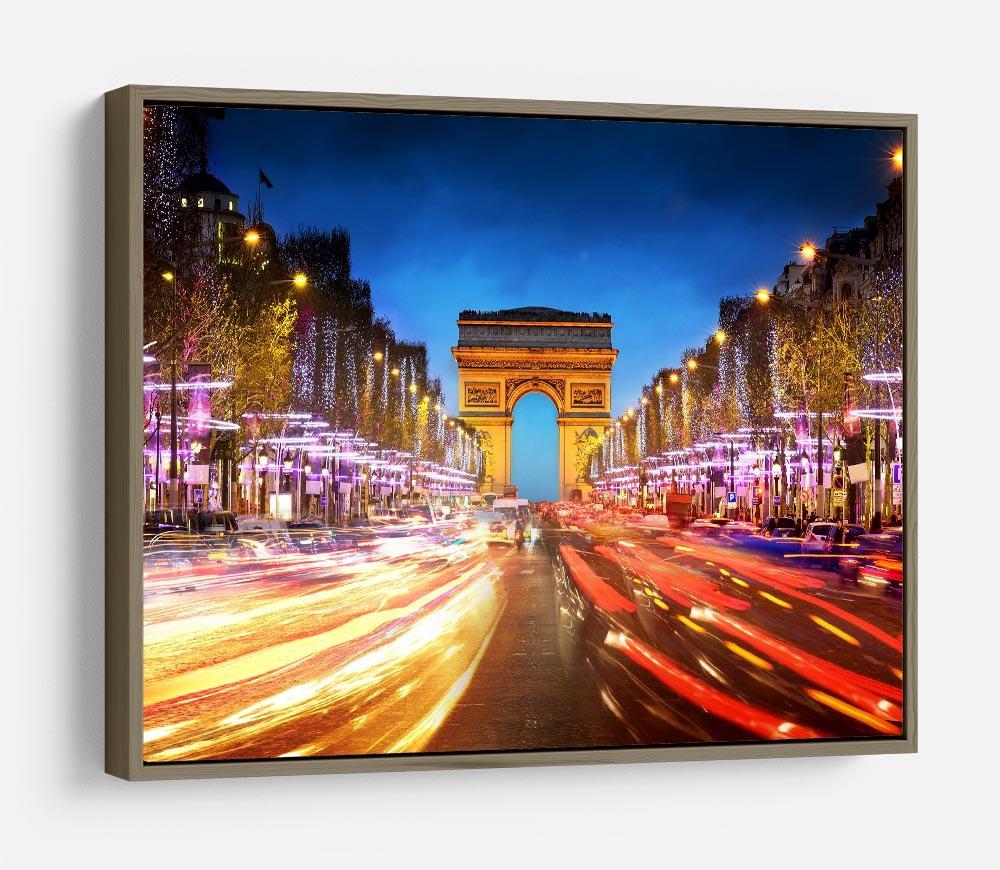 Arc de triomphe Paris city at sunset HD Metal Print