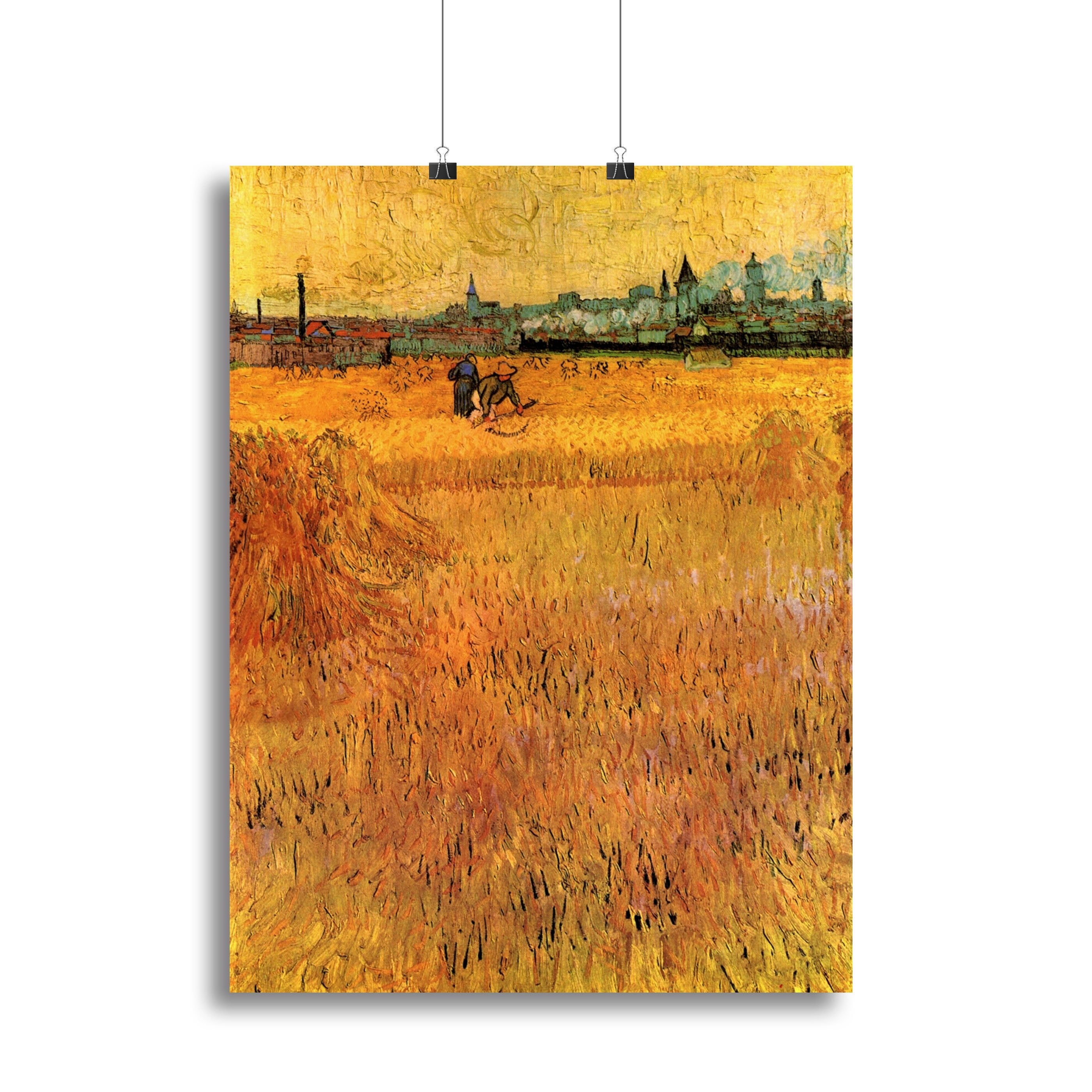 Arles View from the Wheat Fields by Van Gogh Canvas Print or Poster