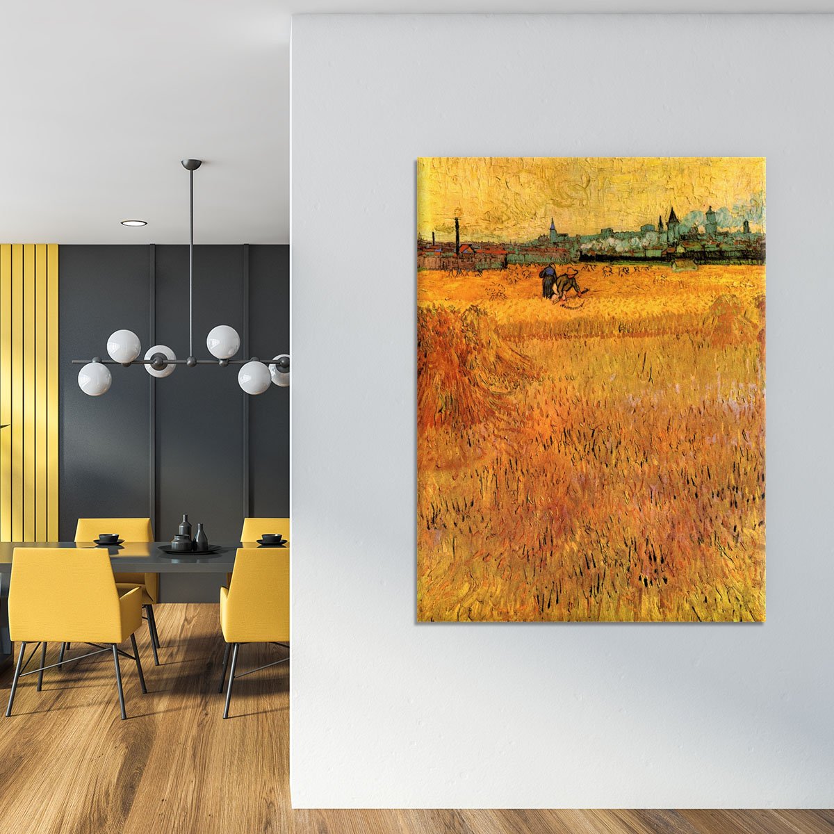 Arles View from the Wheat Fields by Van Gogh Canvas Print or Poster