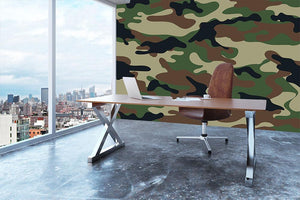 Army military camouflage Wall Mural Wallpaper - Canvas Art Rocks - 3