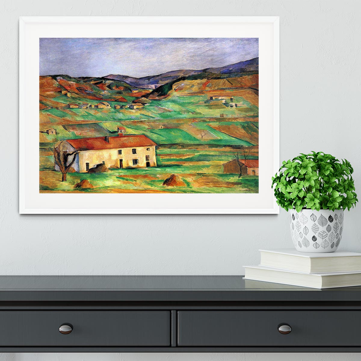 Around Gardanne by Cezanne Framed Print - Canvas Art Rocks - 5