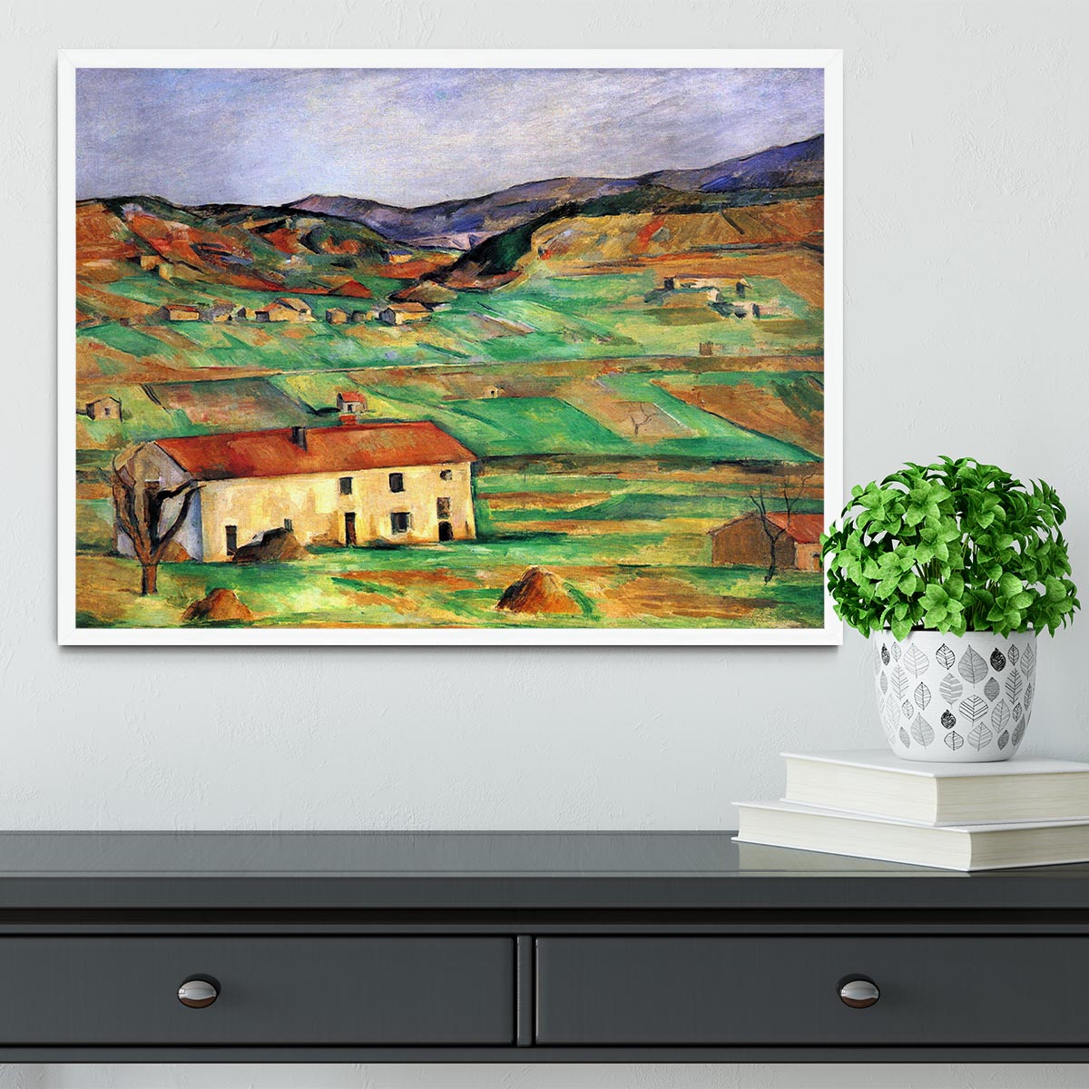 Around Gardanne by Cezanne Framed Print - Canvas Art Rocks -6