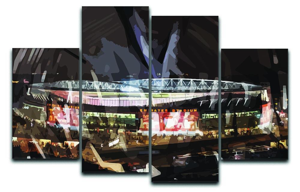 Arsenal Emirates Stadium 4 Split Panel Canvas  - Canvas Art Rocks - 1