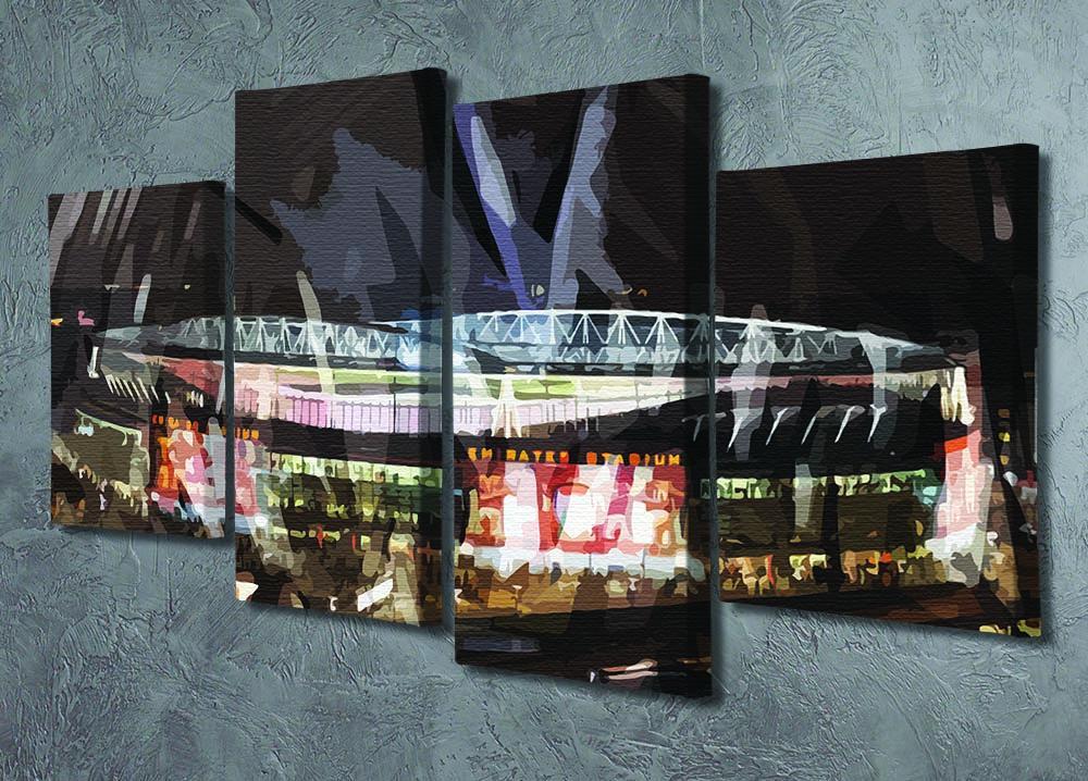 Arsenal Emirates Stadium 4 Split Panel Canvas - Canvas Art Rocks - 2
