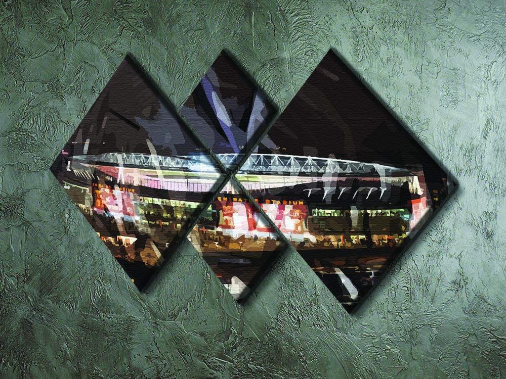 Arsenal Emirates Stadium 4 Square Multi Panel Canvas - Canvas Art Rocks - 2