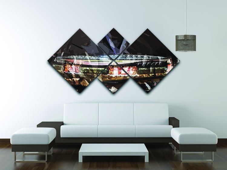 Arsenal Emirates Stadium 4 Square Multi Panel Canvas - Canvas Art Rocks - 3