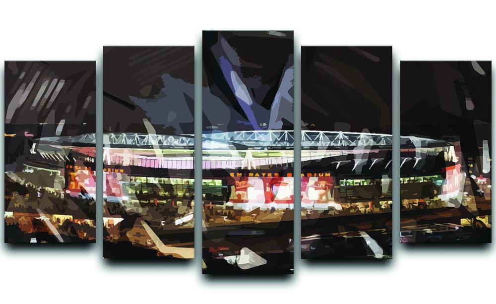 Arsenal Emirates Stadium 5 Split Panel Canvas  - Canvas Art Rocks - 1