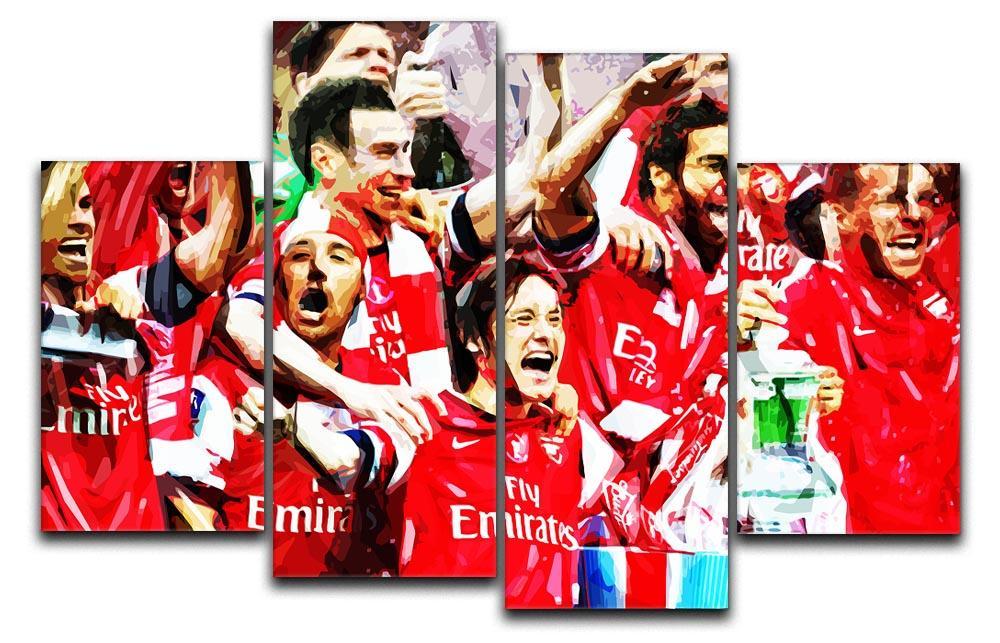Arsenal FA Cup 4 Split Panel Canvas  - Canvas Art Rocks - 1