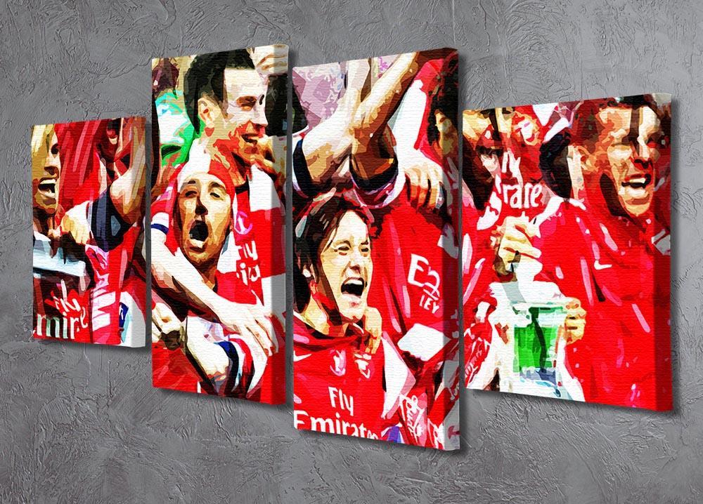 Arsenal FA Cup 4 Split Panel Canvas - Canvas Art Rocks - 2