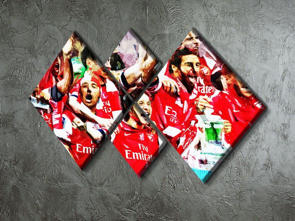 Arsenal FA Cup 4 Square Multi Panel Canvas - Canvas Art Rocks - 2
