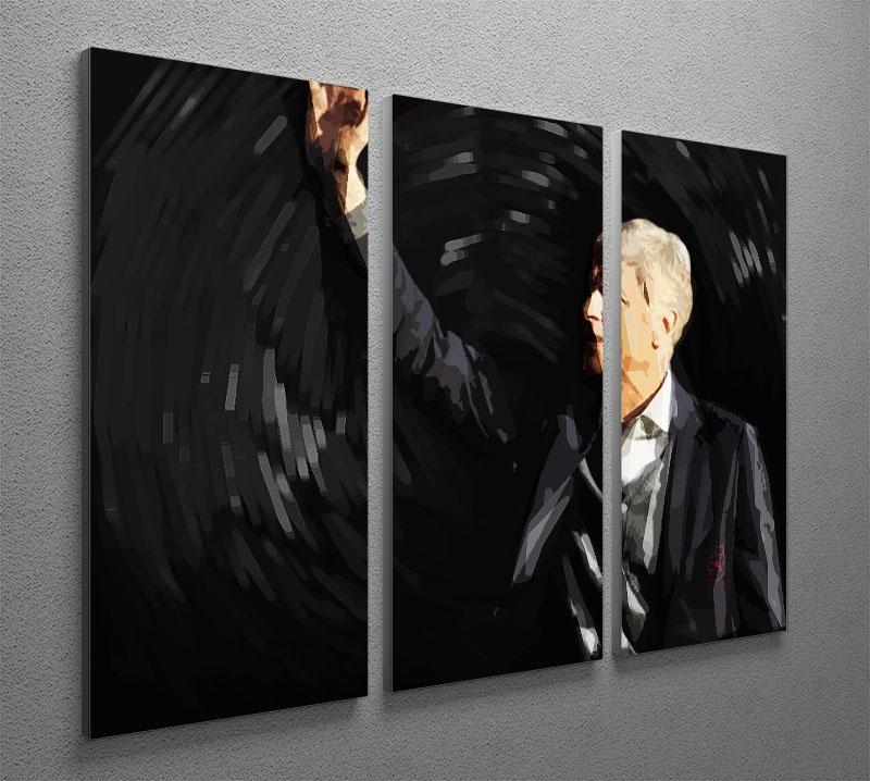 Arsene Wenger 3 Split Panel Canvas Print - Canvas Art Rocks - 2