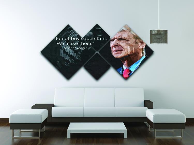Arsene Wenger Superstars 4 Square Multi Panel Canvas - Canvas Art Rocks - 3