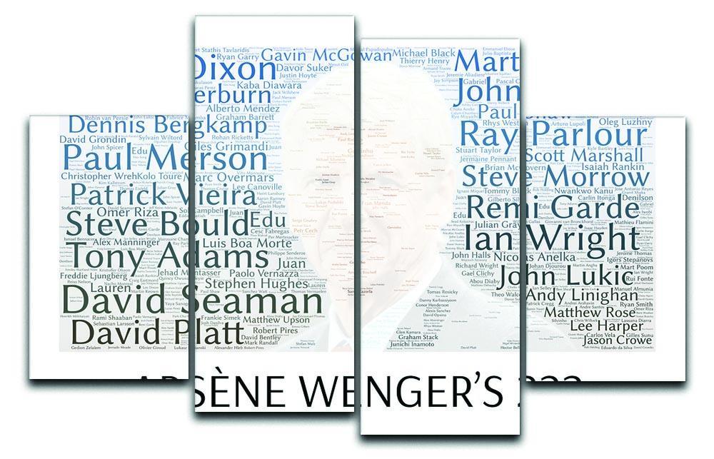 Arsene Wengers 222 Players 4 Split Panel Canvas  - Canvas Art Rocks - 1