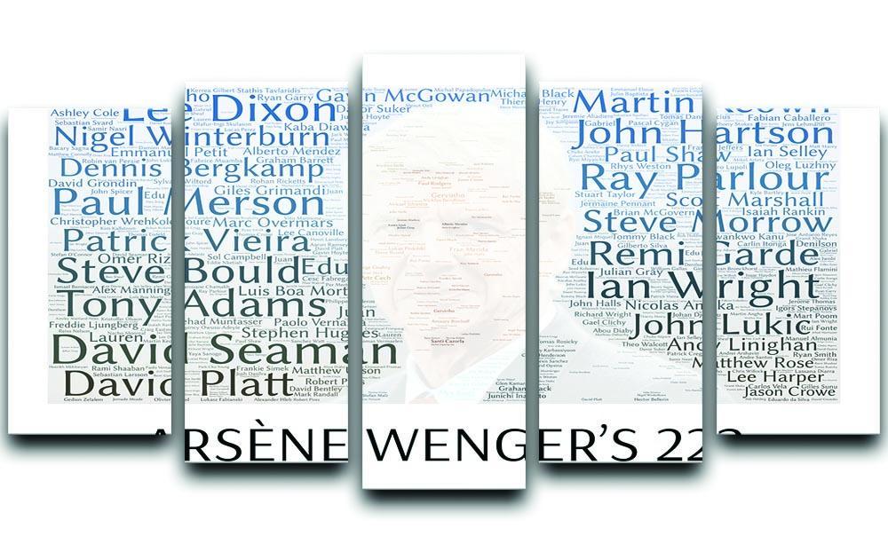 Arsene Wengers 222 Players 5 Split Panel Canvas  - Canvas Art Rocks - 1