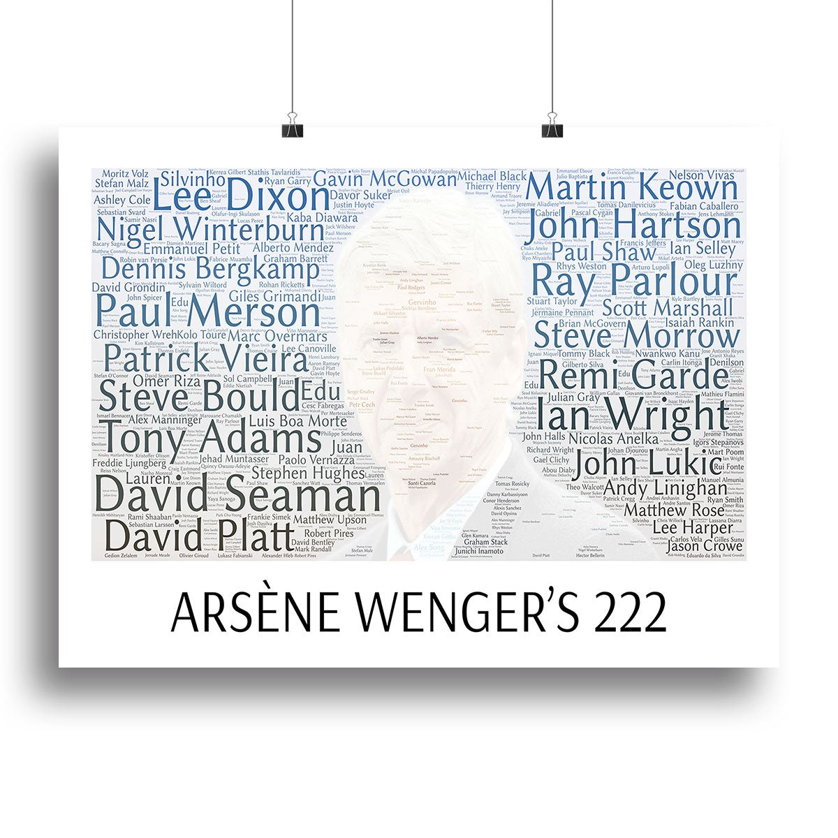 Arsene Wengers 222 Players Canvas Print or Poster