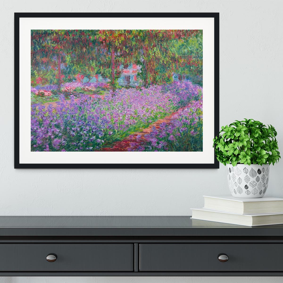 Artists Garden by Monet Framed Print - Canvas Art Rocks - 1