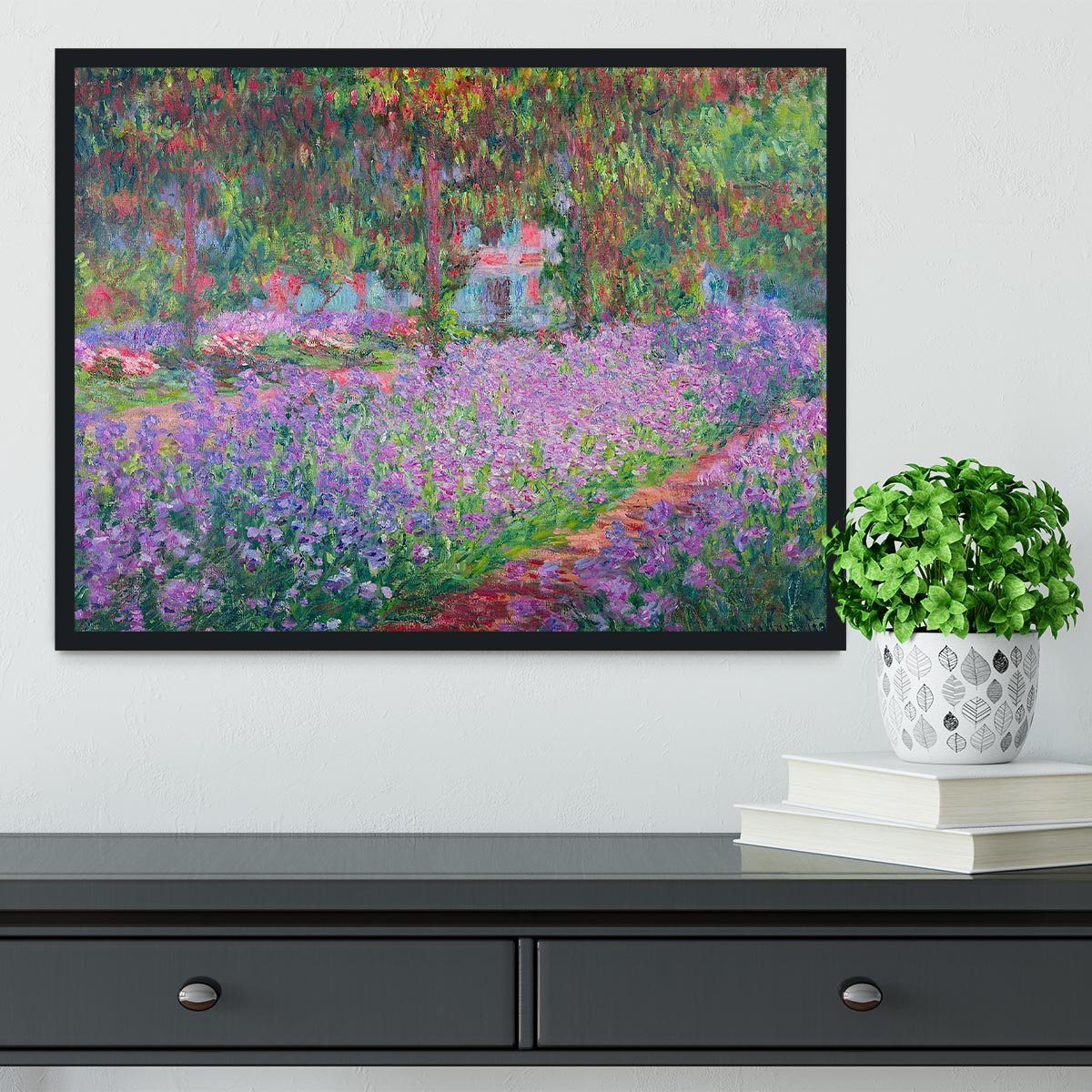 Artists Garden by Monet Framed Print - Canvas Art Rocks - 2