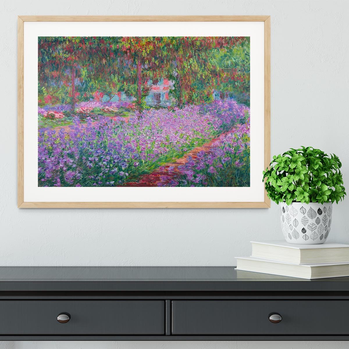 Artists Garden by Monet Framed Print - Canvas Art Rocks - 3
