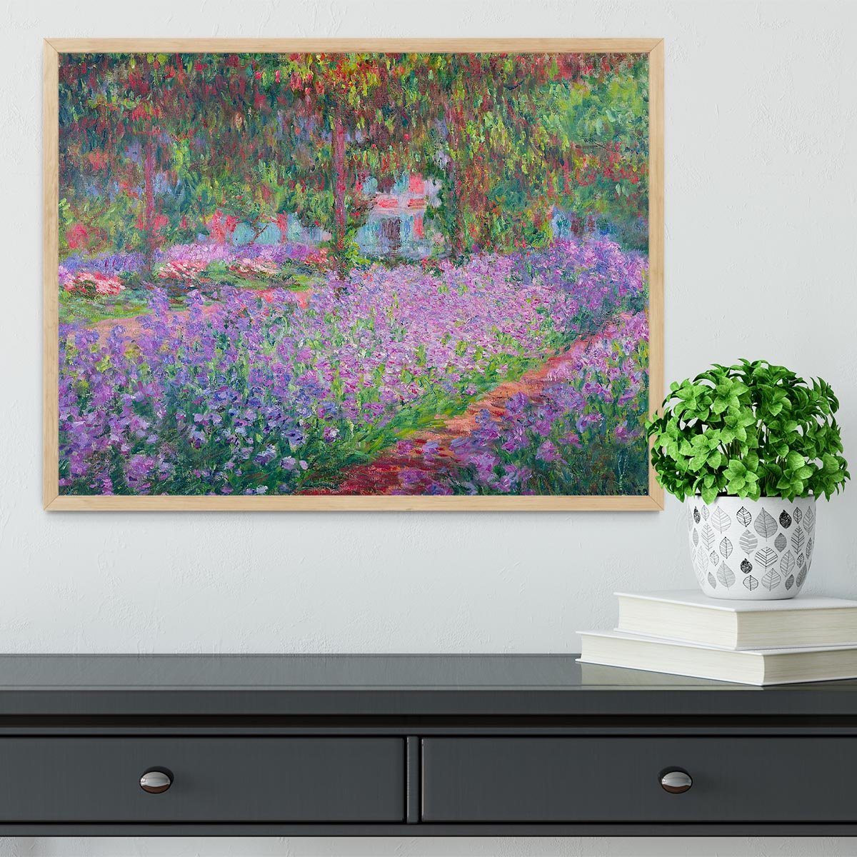 Artists Garden by Monet Framed Print - Canvas Art Rocks - 4