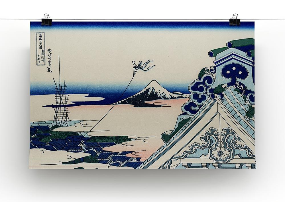 Asakusa Honganji temple by Hokusai Canvas Print or Poster - Canvas Art Rocks - 2