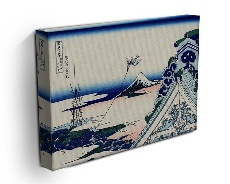 Asakusa Honganji temple by Hokusai Canvas Print or Poster - Canvas Art Rocks - 3