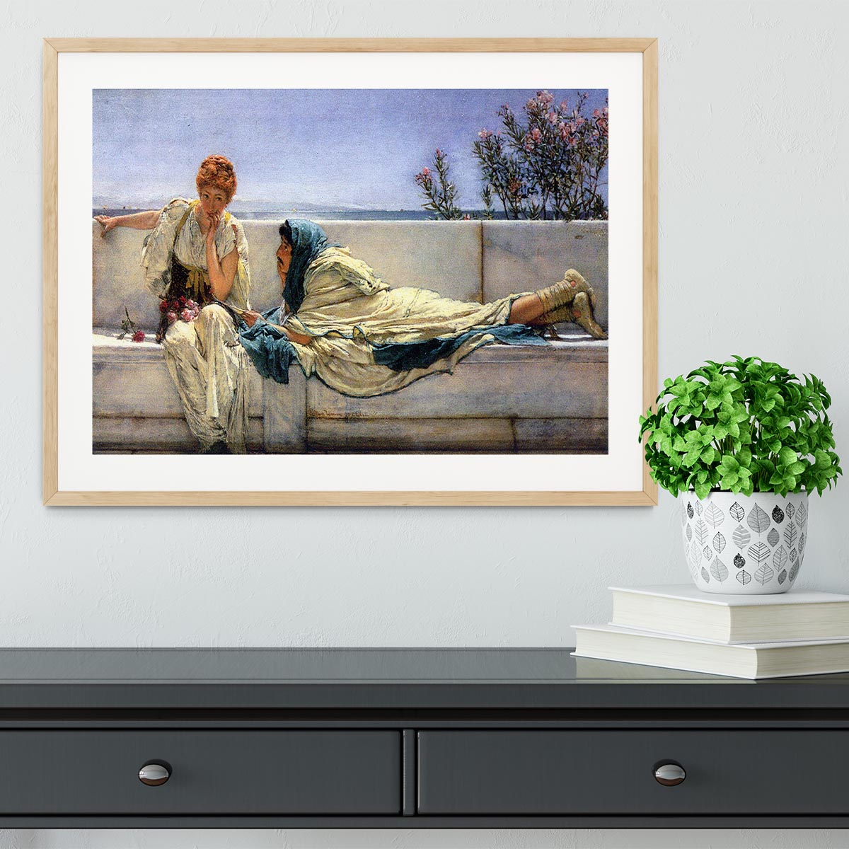 Asking by Alma Tadema Framed Print - Canvas Art Rocks - 3