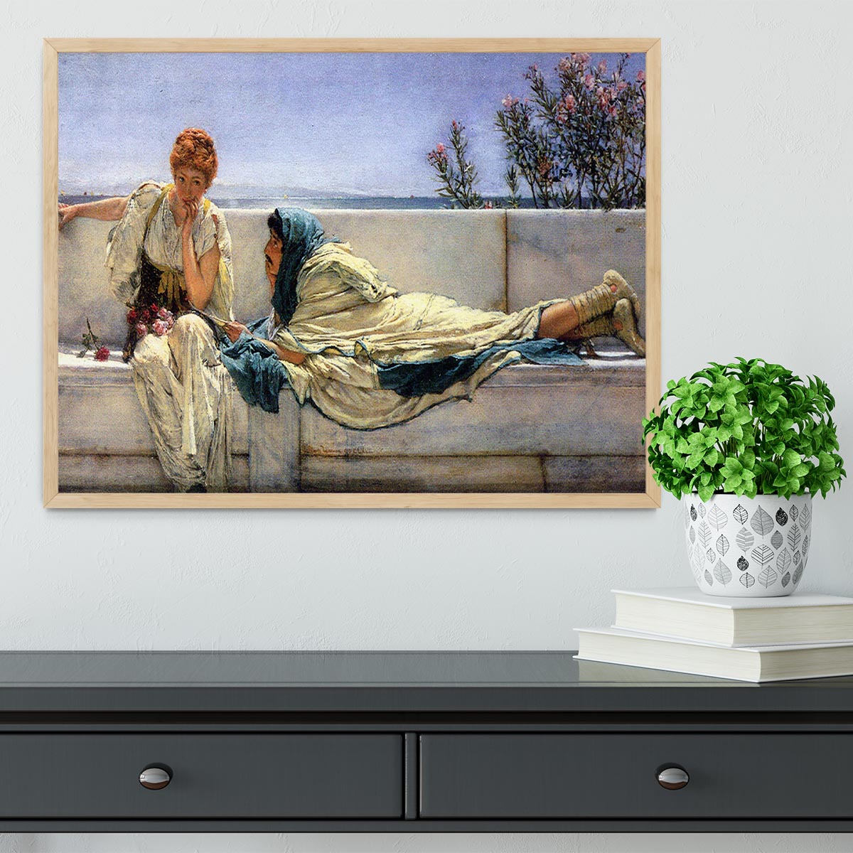 Asking by Alma Tadema Framed Print - Canvas Art Rocks - 4