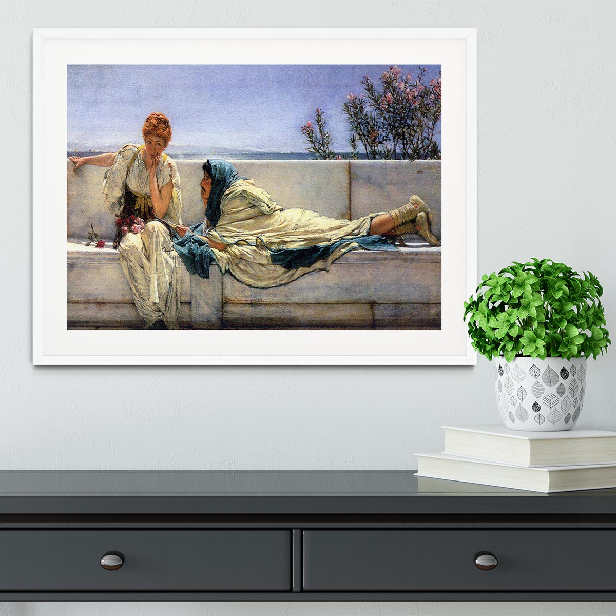 Asking by Alma Tadema Framed Print - Canvas Art Rocks - 5